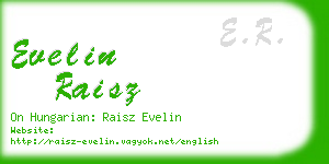 evelin raisz business card